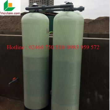 Hệ thống hai cột lọc xử lý nước giếng khoan Văn Phú
